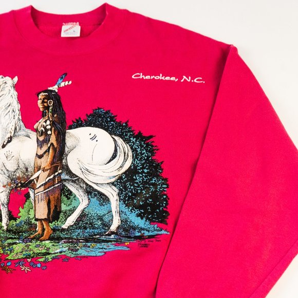 Vintage Cherokee NC Crewneck Sweatshirt - Picture 2 of 3